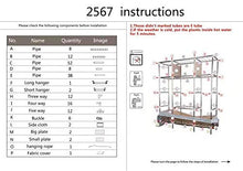 ZZBIQS - Armadio in tessuto extra large, con 2 tasche laterali, con asta appendiabiti, guardaroba, per cameretta e camera da letto