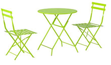 Cosco Pezzi Set Bistro-Style per Tavolo e sedie Pieghevoli, Verde Brillante
