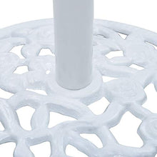 Tidyard Base Ombrellone Bianca 12 kg 48 cm in Ghisa, 48 x 33 cm Bianco