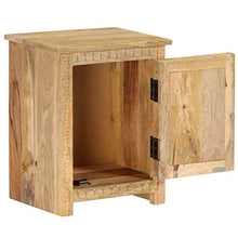 Festnight Comodino, Comodini Camera in Legno Massello di Mango 40x30x50 cm