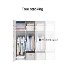 ZWYSL Appendiabiti Portatile Cabina Armadio Componibile Cassettiera Plastica Assemblaggio del Cabinet Stoccaggio di Plastica Armadio Pensile (Size : 6 Doors C)