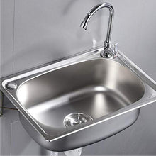 Lavello in Acciaio Inox Piccolo lavello a Parete Cucina Semplice lavabo lavabo lavabo Singolo lavabo con Supporto