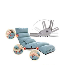 Gymqian Brisk Lazy Couch Poltrona pieghevole per letto singolo Balcone Finestra Chaise longue HKO/Lago Blu / 175cm