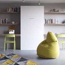 SMARTBett Letto a Scomparsa Basic Letto Ribaltabile Letto a Muro (90x200 Verticale, Bianco)