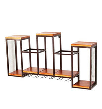 KEWEI - Supporto per Fiori da Cucina, da Parete, in Legno, Stile Vintage, per Bottiglie di Vino