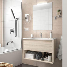 Yellowshop. - Mobile Bagno sospeso 80 Cm Legno cassetto vano lavabo specchiera LED MOD. Noja (Rovere Caldeonia)
