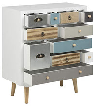 AC Design Furniture Suwen Cassettiera, Alt: 81 x L: 70 x P: 32 cm, Multicolore, Legno, 1 pz