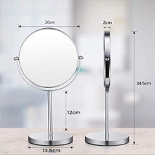 Specchio doppio lato Vanity 1x e 3x ingrandimento rotondo freestanding per acciaio