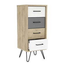 Demeyere - Cassettiera a 4 cassetti, stile scandinavo retrò, collezione FILEA