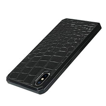 Custodia per telefono con funzione centrale di coccodrillo, per iPhone XS/iPhone X, colore: nero