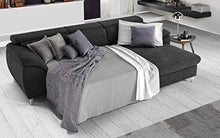 Dafnedesign.Com - Divano Letto angolare 3 posti Letto con penisola a Destra - Nero - Materiale: Tessuto - cm. 269 x 175 x 94h