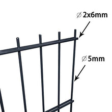 vidaXL Set 12 Pannelli di recinzione 2D giardino con pali 2008x830mm 24 m grigio