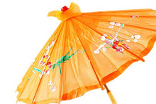 Ombrello piccolo geisha floreale cinese e giapponese, diametro 58 cm Arancione 7 1/8