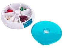 BIAOZH-Button Rotary Kit Portatile 7 griglia Box Drug Separati.