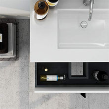 Set di Mobiletti Specchio e Lavabo Mobile da Bagno Intelligente Combinato Multi-Layer Cabinet per lavabo Senza Vernice in Legno Cabinet per Bagno Combinato (Color : White, Size : 47x81x40cm)
