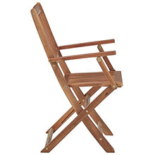 vidaXL Sedie da Giardino Pieghevoli 4pz con Cuscini Massello Acacia
