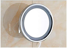 Specchio a vanità a LED da Bagno a Lati Singoli, Barba a Parete, Illuminazione Pieghevole