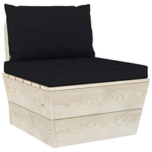 FAMIROSA Set Divani da Giardino su Pallet 6 pz con Cuscini Legno Abete-3535