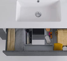 mazzoni Mobile da Bagno Sospeso 100cm Gold Bianco Frassinato