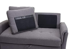 Mendler Divano a 2 posti Relax TV con vano Contenitore HWC-H23 Tessuto Grigio