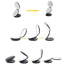 Specchio per trucco pieghevole da viaggio illuminato a LED Specchio per trucco portatile da viaggio illuminato con luce Specchio cosmetico a LED Specchio ingranditore 5X Specchio da viaggio regolabile