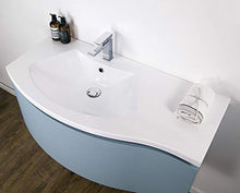 Mobile bagno sospeso LENA 1000 blu colomba opaco - specchio a scelta, Specchio:Senza specchio, Piletta Pop-up:Senza piletta Pop-up