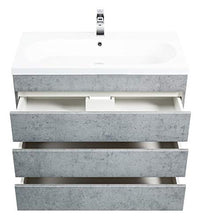 Mobile bagno a terra Talis 90 grigio cemento , 3 cassetti senza maniglie