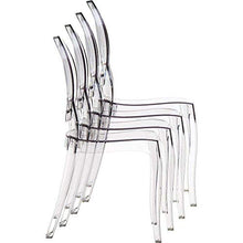 Fashion Commerce FC695 - Sedia in policarbonato trasparente impilabile victoria ghost, Set di 6