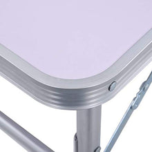 vidaXL Tavolo Pieghevole da Campeggio Bianco in Alluminio 60x45cm