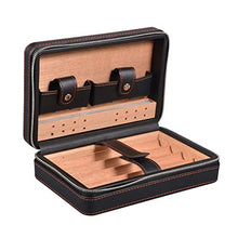 XUSHEN-HU Cigar Nero PU Cuoio Cigar Scatole di sigari con sigaro