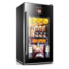 Armadietto per Vino freestanding, Porta in Vetro temperato LCD a Doppio Strato in Acciaio Inossidabile con Display LCD Silenzioso, Risparmio energetico