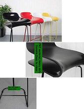 LWW Sgabelli, sgabelli, Sgabello sedia con schienale colazione sgabello con una sede curva e Pedali,Nero,Height65cm