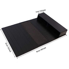 Vassoio per divano con base in EVA, telecomando e supporto per cellulare, organizer per braccioli, bracciolo con tasche, adatto a braccia quadrate (nero)