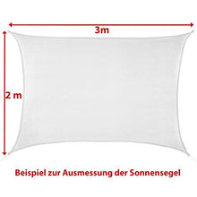 ALPIDEX Tenda Velo Sole 2m x 3m Cocco Vela Sole Ombreggiante HDPE Protezione Solare UV 90% Parasole Giardino Esterni