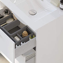 Randalsa Mobile Nexo 60 cm | Bianco | 61 x 61 x 46 cm | Mobile con 2 cassetti + lavabo in cerámica