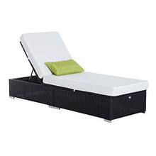 Outsunny Lettino Prendisole Sdraio di Lusso da Giardino PE Rattan e Alluminio Sedia Lounge