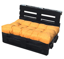 Cuscino per Bancale 120x80x15 cm - Cuscino per Seduta Divano Pallet di legno - COLORE GIALLO ARANCIATO