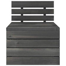 FAMIROSA Set Divani da Giardino su Pallet 5 pz Legno Pino Grigio Scuro-3740