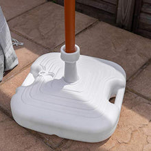 Supporto Resol ombrello parasole parasole Base Holder - di plastica bianca - Riempire con sabbia / acqua