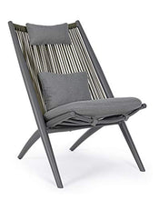 Poltrona Lounge con Cuscino Aloha Antracite Bizzotto cod.0660368