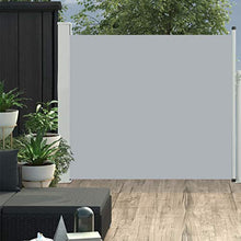 vidaXL Tenda da Sole Laterale Retrattile per Patio Privacy Automatica Schermo Parasole Frangivento 100x500 cm in Tessuto PU Nera Telaio in Ferro