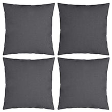 vidaXL Cuscini Decorativi 4 pz Antracite 40x40 cm in Tessuto