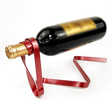 LIOOBO - Portabottiglie sospeso per Bottiglie di Vino Magico (Rosso)