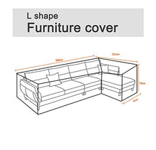 Coperture per divani da Giardino a Forma di L - coperture per arredo Giardino a Forma di L,210D copridivano per EsternoCopridivano da esterno-Nero Left L:200*270 Corner Left L:222x286cm Corner