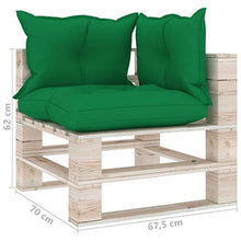 vidaXL Divano Angolare da Giardino in Pallet con Cuscini Legno di Pino