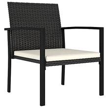 vidaXL Sedie da Pranzo per Giardino 4 pz in Polyrattan Grigio
