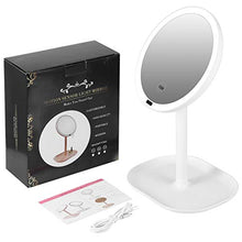 Specchio per Il Trucco del sensore, Mirror Specchio Ingranditore per Trucco,Ingrandimento 10x, Specchio con Luci a Illuminazione Led, Interruttore Tocca, Specchio Illuminato Portatile per Viaggio