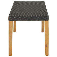 Festnight Panchina da Esterni, Panche da Giardino in Polyrattan 80 cm Nera