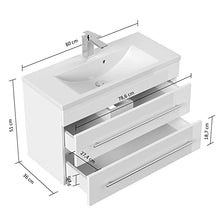 Mobile bagno Mars 800 SlimLine rovere chiaro