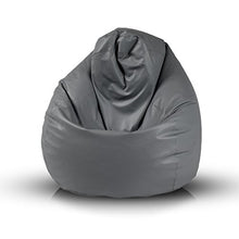 Bepouf Poltrona Sacco Puf Pouf Dimensioni 110x70 Ecopelle Pieno (Grigio, Media)